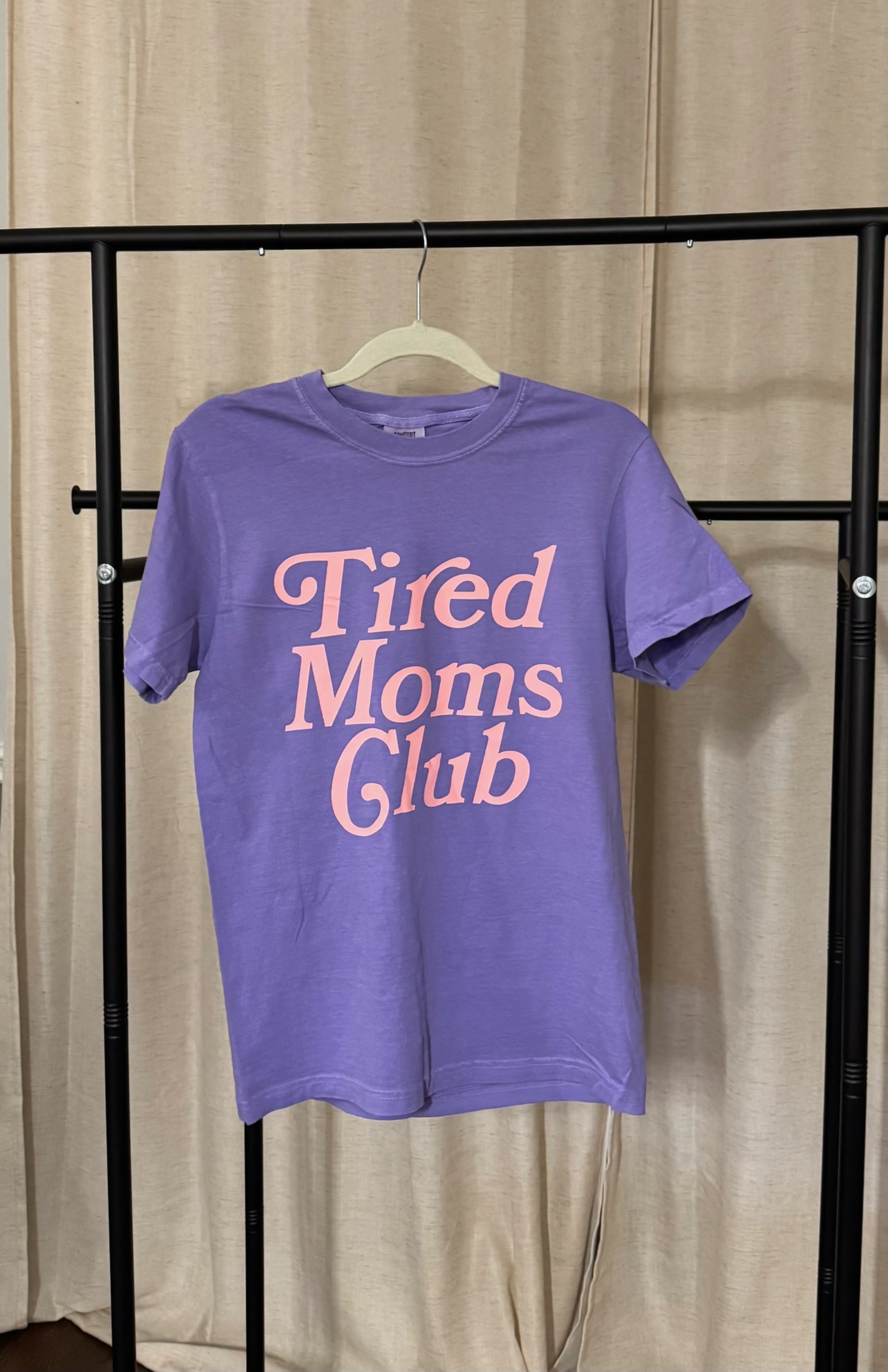 Tired Moms Club T-Shirt Purple
