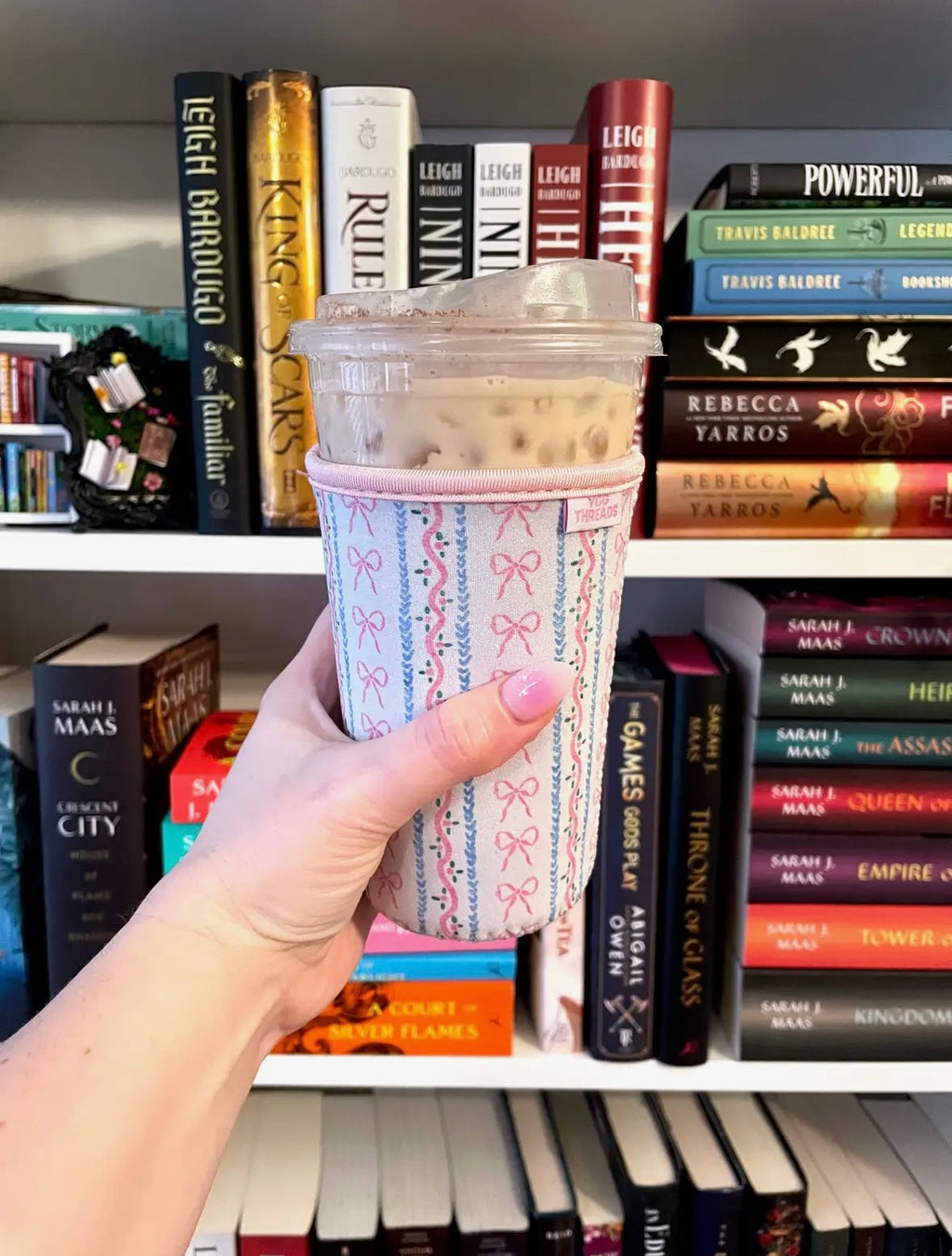 Bow Stripes Drink Sleeve- Medium