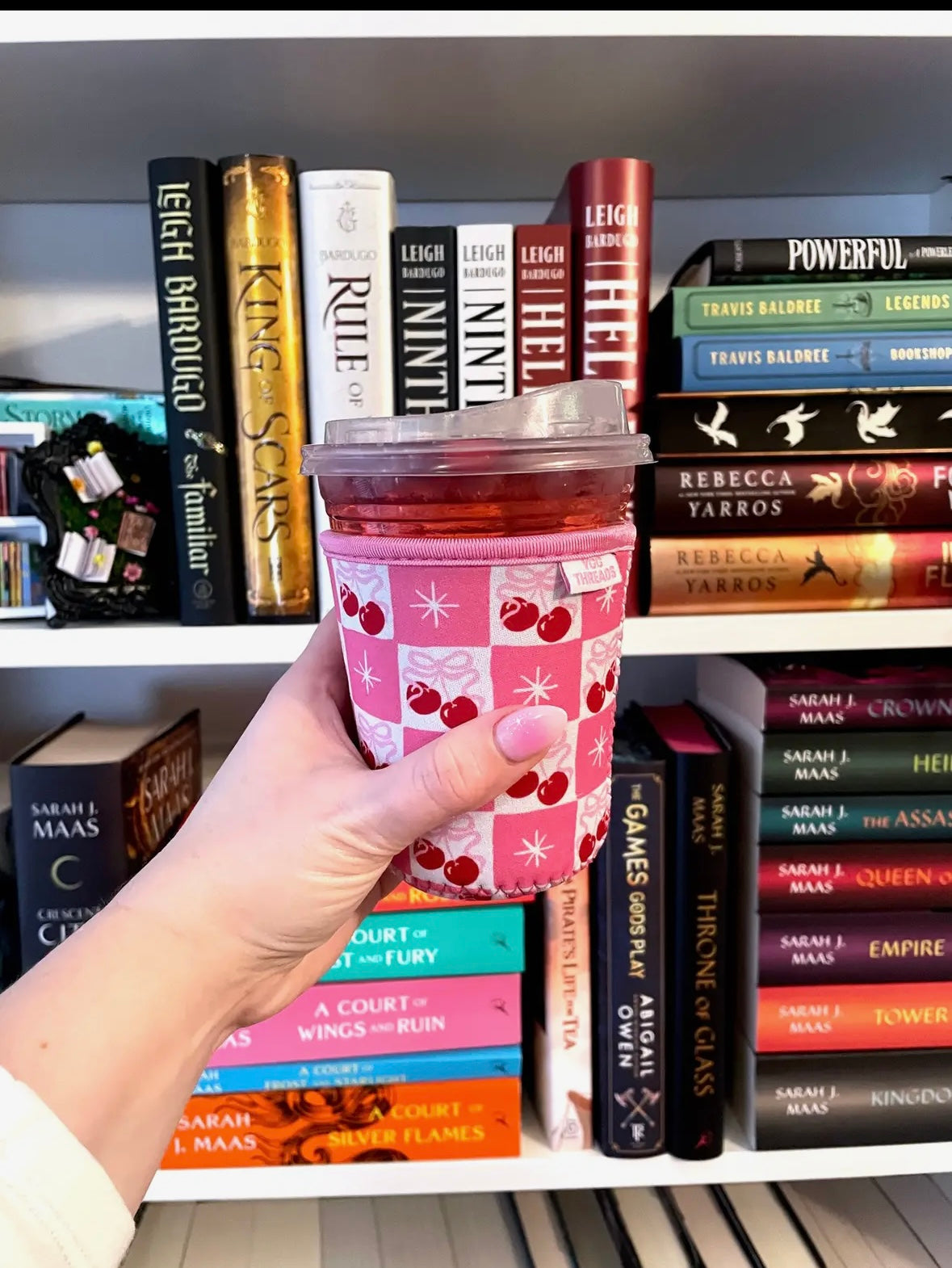 Cherry Bows Drink Sleeve- Small