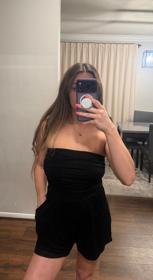 Black Tube Romper