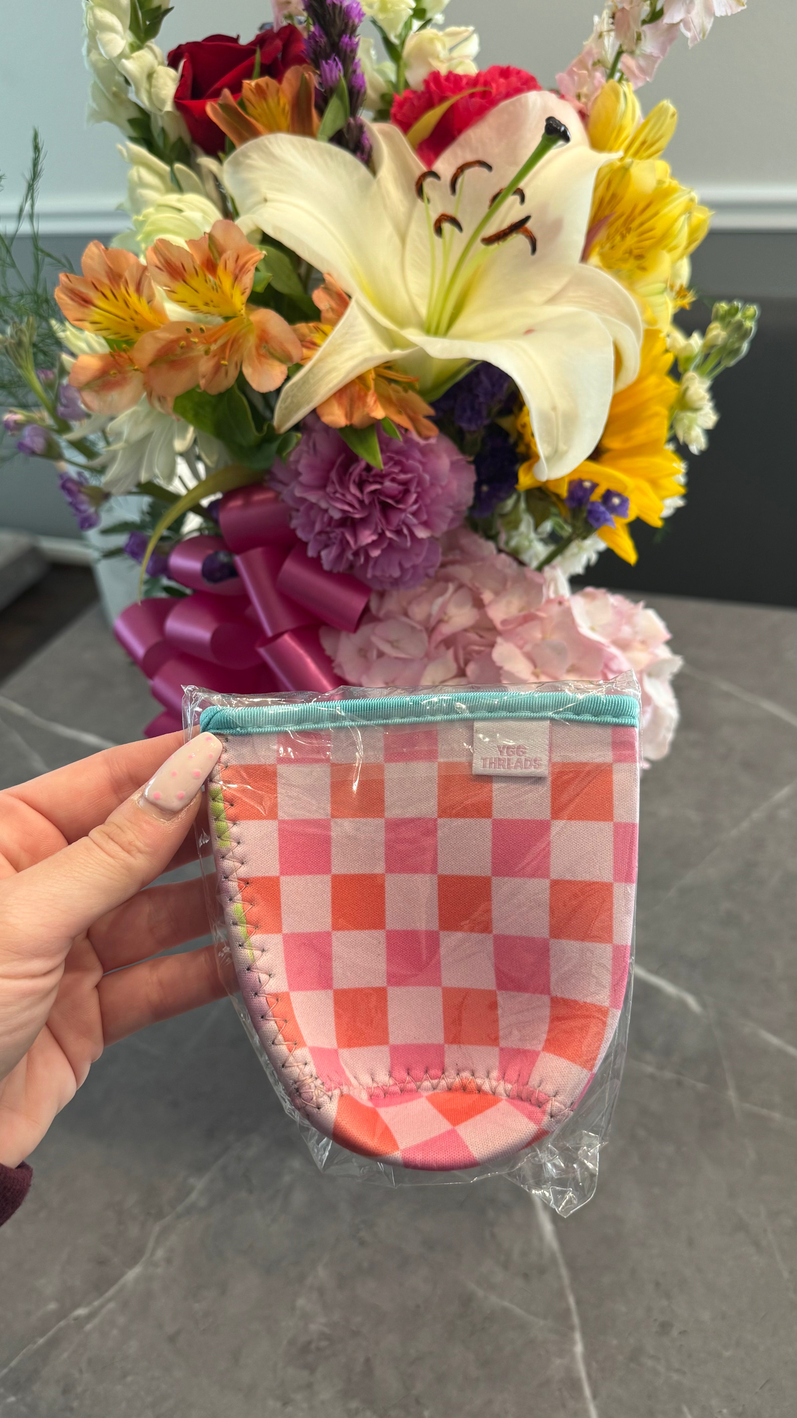 Checker Drink Sleeve- Small